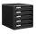 LEITZ Schubladenbox Post-Set  schwarz 52930095, DIN A4 mit 5 Schubladen, 1 St.