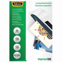 Fellowes Laminierfolien Impress100 glänzend für A4 100 micron, 100 St.