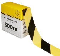 Absperrband gelb, schwarz 80,0 mm x 500,0 m