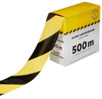 Absperrband gelb, schwarz 80,0 mm x 500,0 m