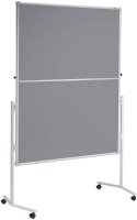 AKTION: MAUL Moderationswand professionell, klappbar 120,0 x 150,0 cm grau + GRATIS Moderations-Starter-Set, bestehend aus je 120 Moderationskarten Ø 9,5 cm, Ø 13,5 cm, 9,5 x 20,0 cm, 200 Signal-Nadeln
