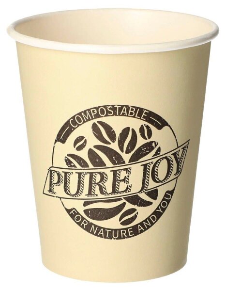 PAPSTAR Einweg-Kaffeebecher PURE JOY creme 0,2 l, 50 St.