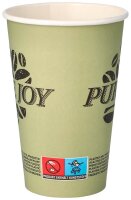 PAPSTAR Einweg-Kaffeebecher PURE JOY grün 0,3 l, 50 St.