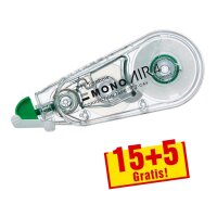 15 + 5 GRATIS: Tombow Korrekturroller MONO air 4,2 mm, 15...