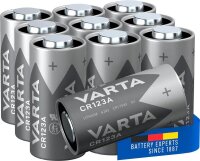 VARTA Batterien CR123A Lithium Fotobatterie 3,0 V, 10 St.