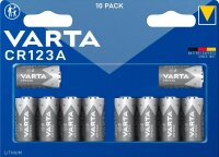 VARTA Batterien CR123A Lithium Fotobatterie 3,0 V, 10 St.
