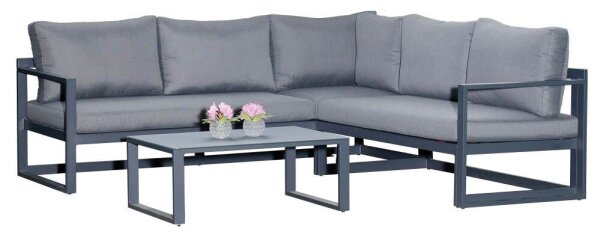 Sunny Smart® Loungegruppe Horizon grau, anthrazit Metall, Aluminium, 11-teilig  ( 80070118 )