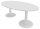 Quadrifoglio Konferenztisch Idea+ weiß oval, Säulenfuß weiß, 200,0 x 110,0 x 74,0 cm