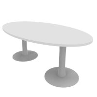 Quadrifoglio Konferenztisch Idea+ weiß oval,...