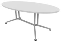 Quadrifoglio Konferenztisch X2 weiß oval, V-Gestell...