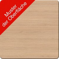 Quadrifoglio Konferenztisch Idea+ eiche oval, Säulenfuß weiß, 200,0 x 110,0 x 74,0 cm