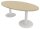 Quadrifoglio Konferenztisch Idea+ eiche oval, Säulenfuß weiß, 200,0 x 110,0 x 74,0 cm