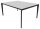 Quadrifoglio Konferenztisch X5 grau rechteckig, Vierkantrohr grau, 160,0 x 120,0 x 75,0 cm