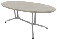 Quadrifoglio Konferenztisch X2 beton oval, V-Gestell alu,...