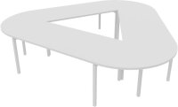 Quadrifoglio Konferenztisch Idea+ weiß Trapezform,...