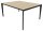 Quadrifoglio Konferenztisch X5 eiche rechteckig, Vierkantrohr grau, 160,0 x 120,0 x 75,0 cm