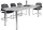 HAMMERBACHER Konferenztisch KT22C lichtgrau Tonnenform, Rundrohr chrom, 220,0 x 83,0/103,0 x 72,0 - 74,0 cm
