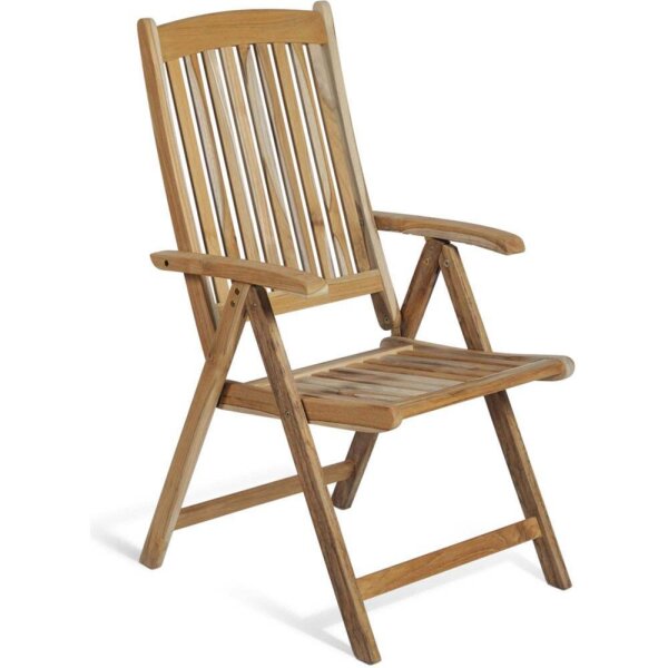 Garden Pleasure Gartenstuhl mit Armlehnen JAVA braun, 1 St.
