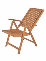 Garden Pleasure Gartenstuhl mit Armlehnen SOLO braun, 1 St.