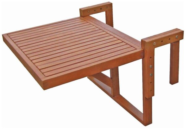 Garden Pleasure BERKLEY Balkonhängetisch rechteckig Eukalyptus braun 64,0 x 65,0 x 44,0/52,0 cm, 1 St.