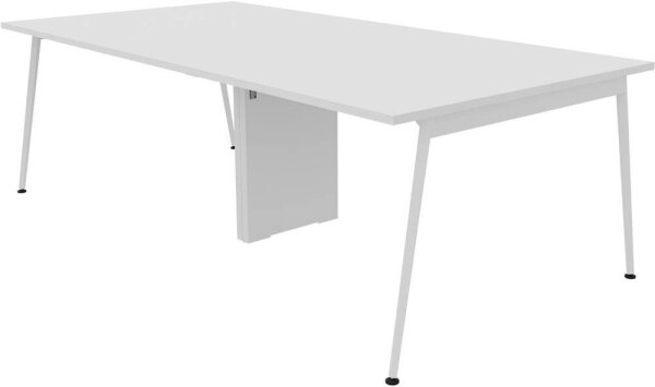 Quadrifoglio Konferenztisch X3 weiß rechteckig, 4-Fuß-Gestell weiß, 240,0 x 120,0 x 75,0 cm