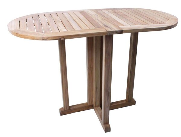 Garden Pleasure Gartentisch SOLO natur oval 60,0 x 15,0/65,0/120,0 x 75,0 cm