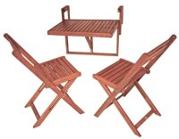 Garden Pleasure Sitzgruppe BERKLEY, braun Holz, 3-teilig
