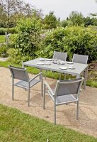 Garden Pleasure Sitzgruppe GRACE, grau Kunststoff, Metall, 7-teilig