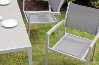 Garden Pleasure Sitzgruppe GRACE, grau Kunststoff, Metall, 7-teilig