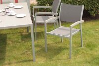 Garden Pleasure Sitzgruppe GRACE, grau Kunststoff, Metall, 7-teilig