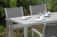 Garden Pleasure Sitzgruppe GRACE, grau Kunststoff, Metall, 7-teilig