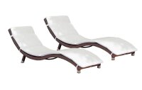 Garden Pleasure Sonnenliegen CARACAS braun Aluminium 2...