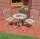 Garden Pleasure Sitzgruppe FLORAL, weiß Metall, 3-teilig