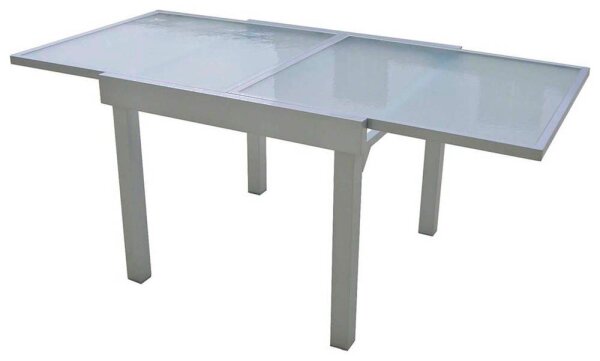Garden Pleasure Gartentisch LOLA grau quadratisch 90,0 x 90,0 / 180,0 x 75,0 cm
