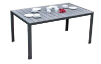 Garden Pleasure Sitzgruppe OLIVIA, schwarz Kunststoff, Metall, 7-teilig