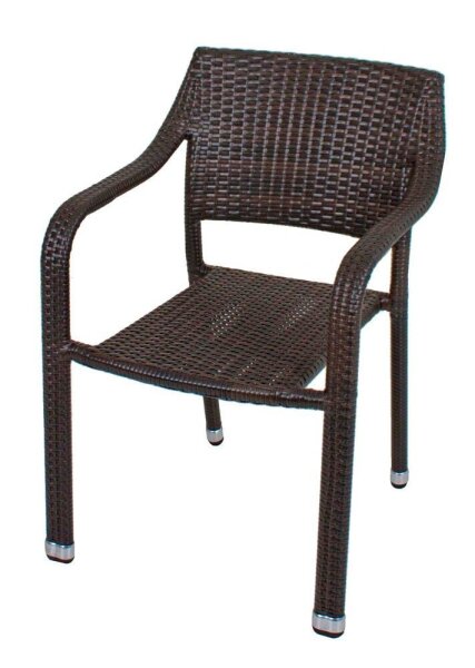 Garden Pleasure Gartenstuhl mit Armlehnen CHARLESTON coffee, Metall, 1 St.