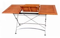 Garden Pleasure Gartentisch WIEN braun rechteckig 90,0 x 100,0 / 150,0 x 74,0 cm