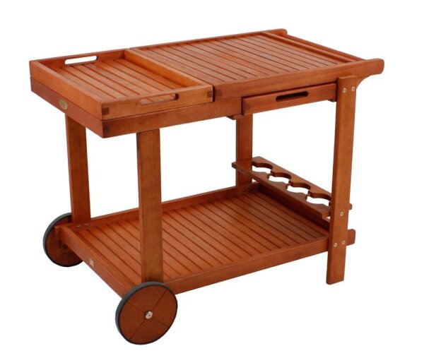 Garden Pleasure Servierwagen HAYWARD braun 60,0 x 100,0 x 76,0 cm
