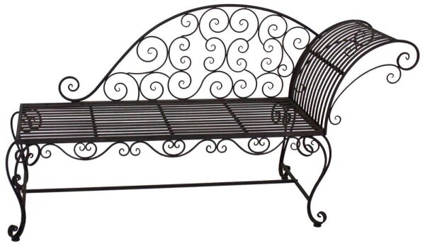 Garden Pleasure Gartenbank LAMINGTON 950393 schwarz Metall 163,0 cm