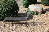Garden Pleasure Gartenbank LAMINGTON 950393 schwarz Metall 163,0 cm