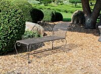 Garden Pleasure Gartenbank LAMINGTON 950393 schwarz Metall 163,0 cm