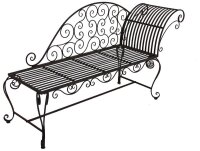 Garden Pleasure Gartenbank LAMINGTON 950393 schwarz Metall 163,0 cm