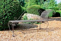 Garden Pleasure Gartenbank LAMINGTON 950393 schwarz Metall 163,0 cm