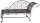 Garden Pleasure Gartenbank LAMINGTON 950393 schwarz Metall 163,0 cm