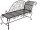 Garden Pleasure Gartenbank LAMINGTON 950393 schwarz Metall 163,0 cm