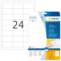 HERMA Etiketten 4227 weiß 64,6 x 33,8 mm, 25 Blatt