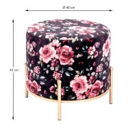 HAKU Möbel Wohnzimmer-Hocker 22947 Rosen, 1 St.