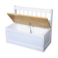 Garden Pleasure Sitztruhe Kinder 314103-2 braun, weiß Holz 60,0 cm