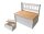 Garden Pleasure Sitztruhe Kinder 314103-2 braun, weiß Holz 60,0 cm