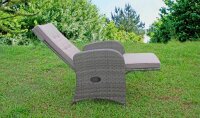 Garden Pleasure Gartenstühle mit Armlehnen SALERNO grau, Metall, 2 St.